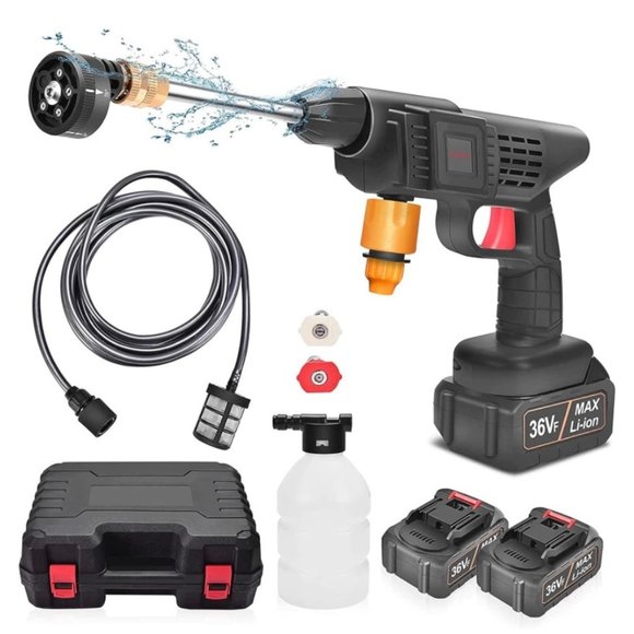 Cordless Pressure Washer,Portable Power Cleaner with 5-in-1 Adjustable Nozzle an - Picture 1 of 7